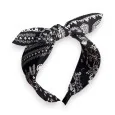 Fancy black bandana headband