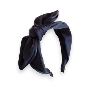 Fancy black headband with bow