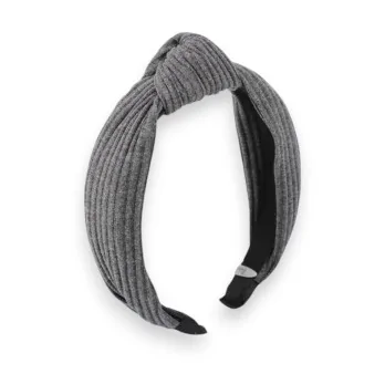 Fancy gray knit headband