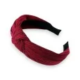 Burgundy knitted headband