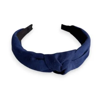 Navy blue faux suede headband