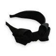 Fancy black headband with embossed bow