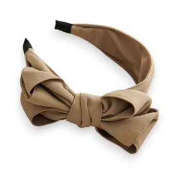 Beige Bow Fancy Headband