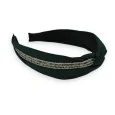 Fancy bottle green headband with rhinestones