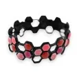 Ikita pink and red elastic honeycomb bracelet