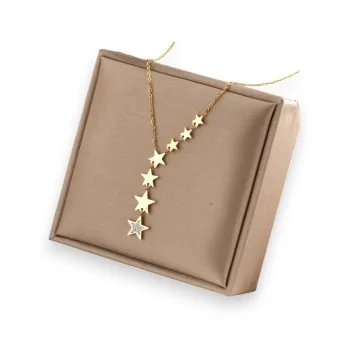 Collier Cascade d'Étoiles Scintillantes