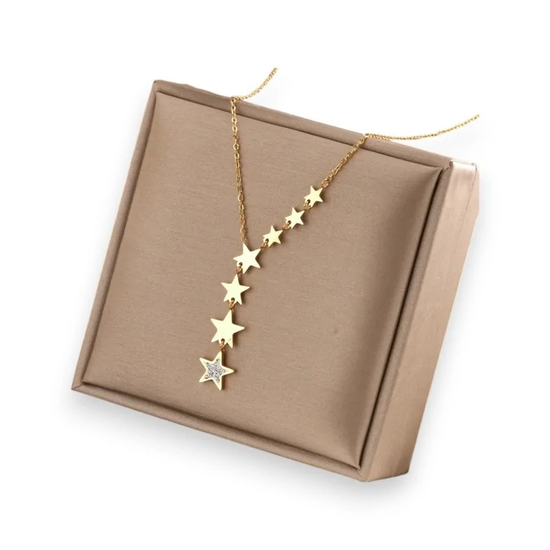 Sparkling Star Cascade Necklace