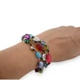 Pulsera de fantasía Ikita con cuentas multicolores