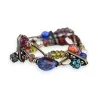 Pulsera elástica de fantasía con perlas multicolores