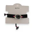 Ikita fancy black fabric bracelet