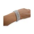 Sparkling Grey Multi-Strand Beaded Fashion Bracelet