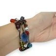 Elastic fancy bracelet with multicolored beads