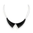 Black Peter Pan collar necklace by Ikita