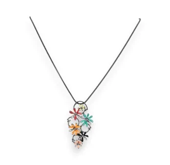 Multicolored Floral Necklace by Ikita