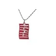 Geometric red costume jewelry necklace by Ikita