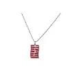 Geometric red fashion necklace by Ikita