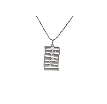 Collier design rectangulaire Gris de chez Ikita