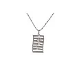 Rectangle design necklace Grey by Ikita