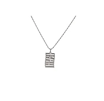 Rectangle design necklace Grey by Ikita