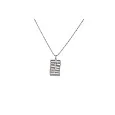 Rectangle design necklace Grey by Ikita