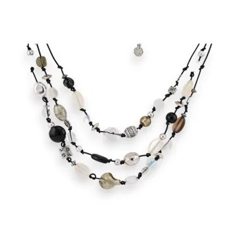 Multi-strand Grey Pearl Necklace by Ikita