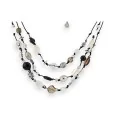 Multi-strand Grey Pearl Necklace by Ikita