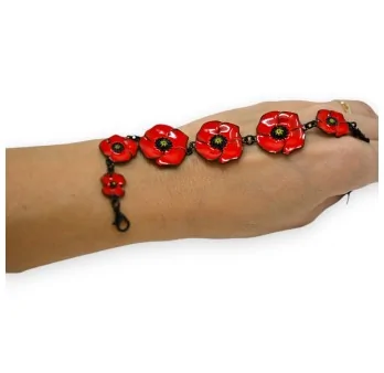 Bracelet Coquelicots de chez Lolilota