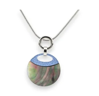 Ikita Silver-Plated Pearlescent Locket Necklace