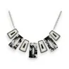 Fashion necklace by Ikita with Black and White geometric pendants