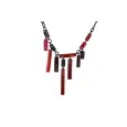 Collier fantaisie Ikita noir et rouge