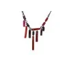 Collier fantaisie Ikita noir et rouge