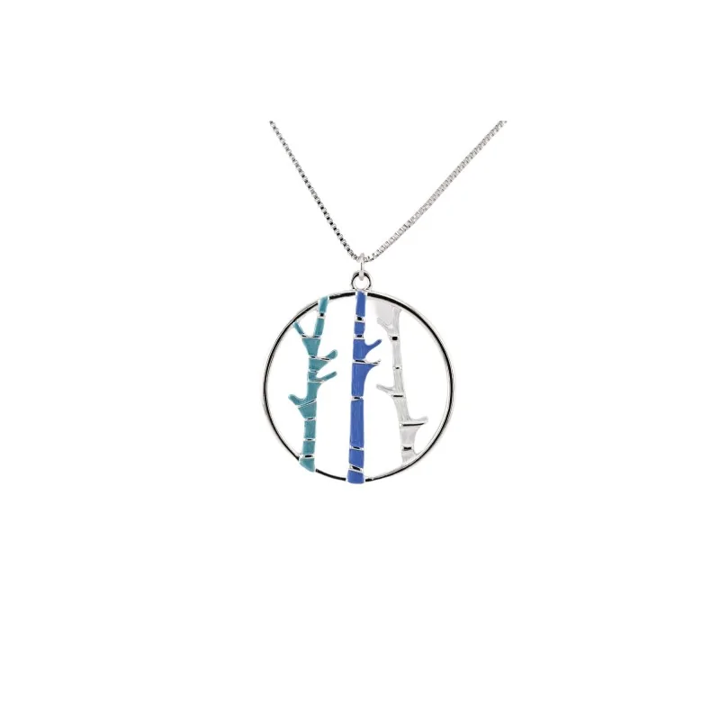 Ikita Bamboo Fantasy Necklace Blue Shades