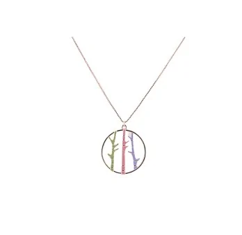 Collier fantaisie Ikita bambou coloré Pastel