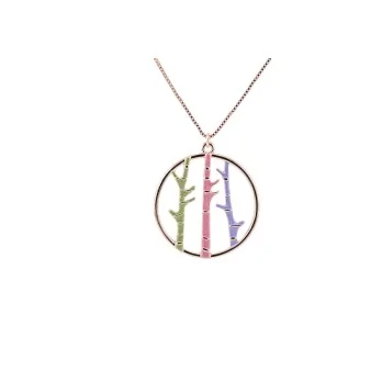 Collier fantaisie Ikita bambou coloré Pastel