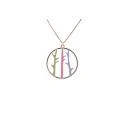 Collier fantaisie Ikita bambou coloré Pastel