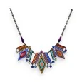 Collier Fantaisie Géométrique Multi-Couleurs