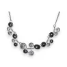 Night Flower Fantasy Necklace Black and Grey