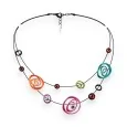 Ikita colorful spiral fashion necklace