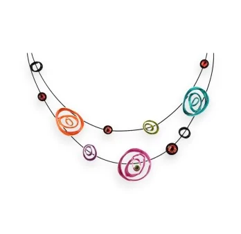 Ikita colorful spiral costume necklace