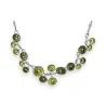 Elegant Fantasy Necklace Small flowers in shades of green