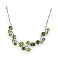 Collier Fantaisie Élégance Petites fleurs nuances vert