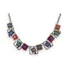 Multicolored Square Fantasy Necklace Design