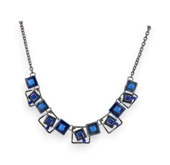 Geometric blue fantasy necklace Design