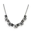 Black and white geometric necklace