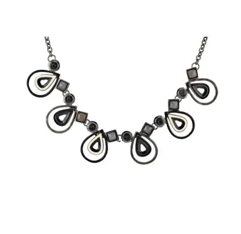 Fantasy Necklace with Black and White Drops