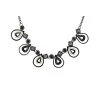 Collier Fantaisie Gouttes Noir et Blanc