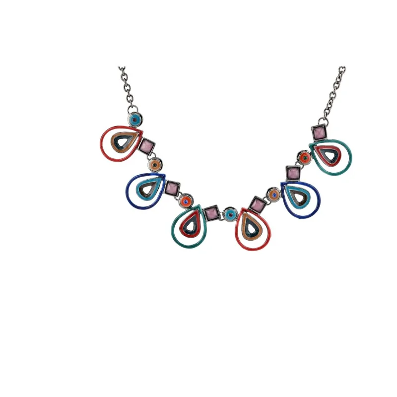 Collier Fantaisie Multicolore Gouttes