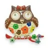 Flowery magnetic owl brooch