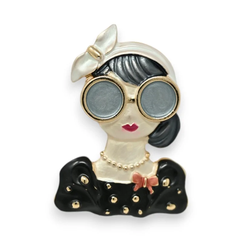 Broche Magnética Mujer Elegancia Retro