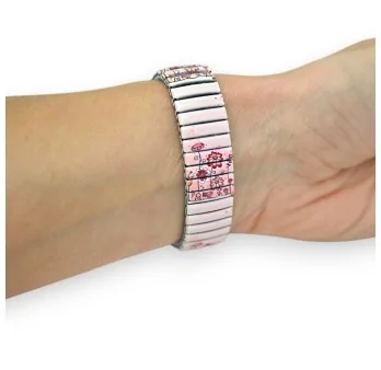 Elastic Watch Ernest Pink Floral Pattern